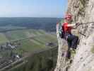 Pittentaler Klettersteig: Carmen in der ersten Querung