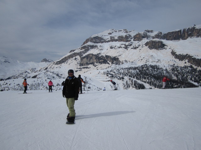 Markus auf der Piste 'Campolongo sinistra' (15. März)