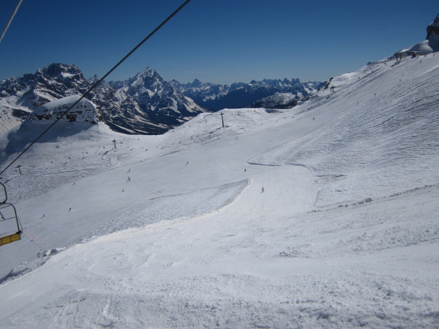Piste 'Busc' vom Sessellift Bus Tofana aus (17. März)