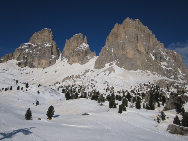 Grohmannspitze, Fünffingerspitze und Langkofel (18. März)