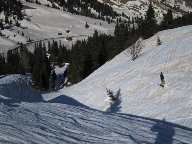 Markus neben der Piste 'Alpenrose' (19. März)