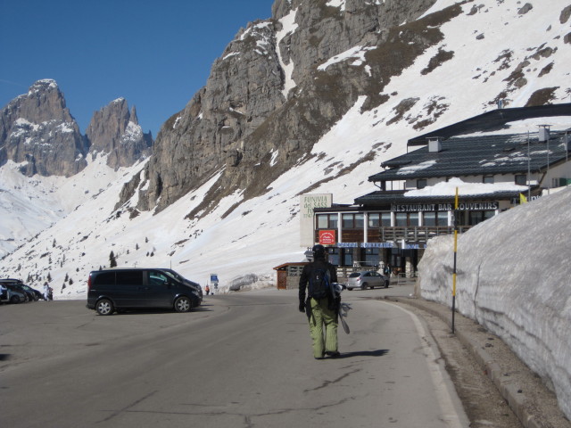 Markus am Passo Pordoi, 2.239 m (20. März)