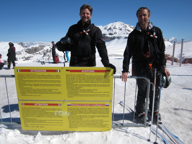 Markus und ich am Sas de Pordoi, 2.950 m (20. März)