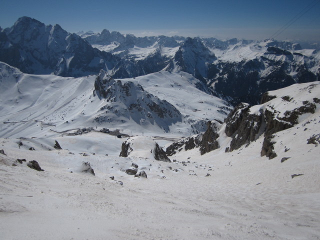 Passo Pordoi von der Forcella Pordoi aus (20. März)