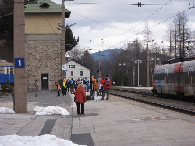 Bahnhof Semmering, 896 m (1. März)