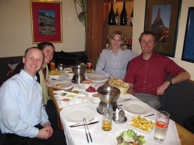 Christoph, Gudrun, Susanne und ich im Universitätsbräuhaus (10. März)