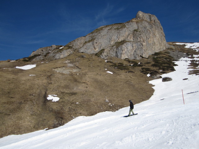 Markus auf der Piste 'Palinkopf - Gampenalp' (7. Apr.)