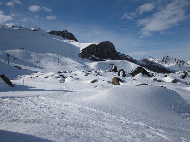 neben der Piste 'Flimjoch - Idalp' (8. Apr.)