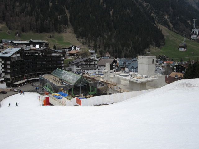 Talstation der Pardatschgratbahn, 1.362 m (8. Apr.)