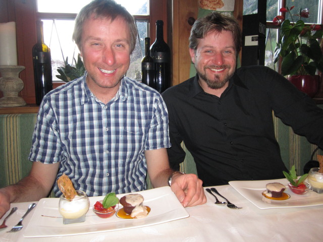 Ich und Markus im Hotel Salnerhof (9. Apr.)