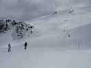 Mama und Markus auf der Piste 'Zeblasbahn Berg - Zeblasbahn Tal' (6. Apr.)