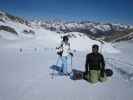 Mama und Markus auf der Piste 'Palinkopf - Palinkopfbahn Tal' (7. Apr.)