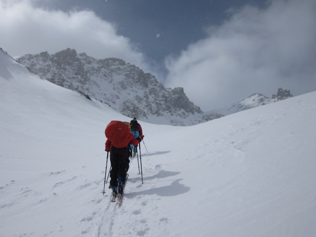 Gudrun, Christoph und Kai im Rosskar (15. Apr.)