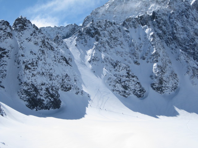 Schwarzenbergjoch vom Schwarzenbergferner aus (16. Apr.)