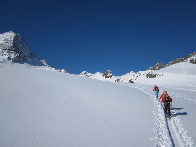 Kai, Christoph und Gudrun im Stiergschwez (17. Apr.)