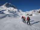 Kai, Christoph und Gudrun zwischen Franz-Senn-Hütte und Stiergschwez (17. Apr.)