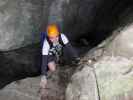 'Mein Land - Dein Land'-Klettersteig: Hannelore im Spalt