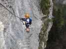 'Mein Land - Dein Land'-Klettersteig: Hannelore auf der Leiter