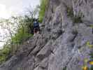 Höhenweg-Klettersteig: Hannelore in der Rinne