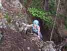 Gebirgsvereins-Klettersteig: Diana im Einstieg