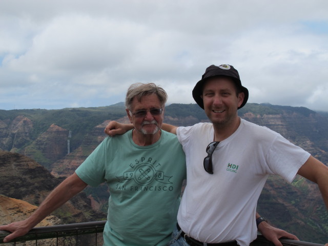 Papa und ich am Waimea Canyon Lookout (12. Mai)