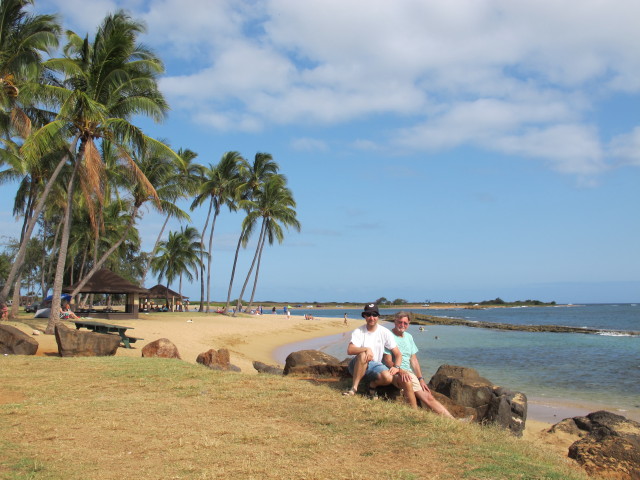 Ich und Papa im Salt Pond Beach Park (12. Mai)