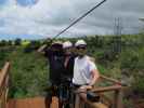 Papa und ich am Start von Line # 6 des Ka'anapali Zipline Adventure (19. Mai)