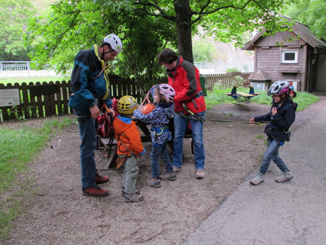 Stefan, Tim, Katja-Lin, Kerstin und Anja-Liv beim Einstieg