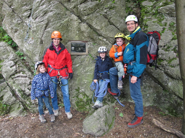 Katja-Lin, Kerstin, Anja-Liv, Tim und Stefan beim Einstieg