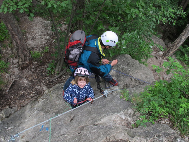 Katja-Lin und Stefan nach dem kleinen Überhang
