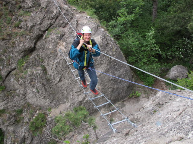 Stefan auf der Seilbrücke