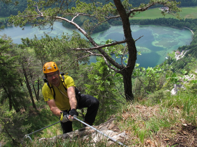 Reintalersee-Klettersteig: Axel im Ausstieg