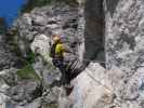 Reintalersee-Klettersteig: Axel in der schwierigen Variante