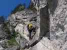 Reintalersee-Klettersteig: Axel in der schwierigen Variante