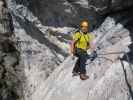 Reintalersee-Klettersteig: Axel in der leichten Variante