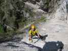 Reintalersee-Klettersteig: Axel in der leichten Variante