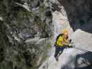 Reintalersee-Klettersteig: Axel in der leichten Variante