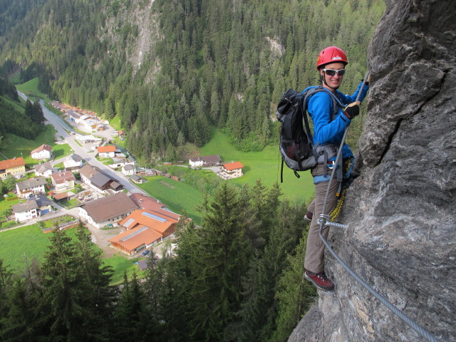 Peter Kofler-Klettersteig: Carmen im ersten Teil