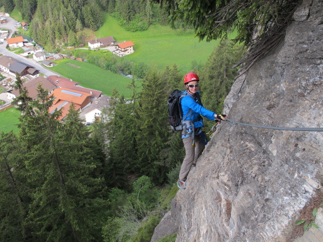 Peter Kofler-Klettersteig: Carmen im ersten Teil