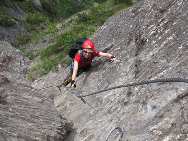 Peter Kofler-Klettersteig: Carmen im zweiten Teil
