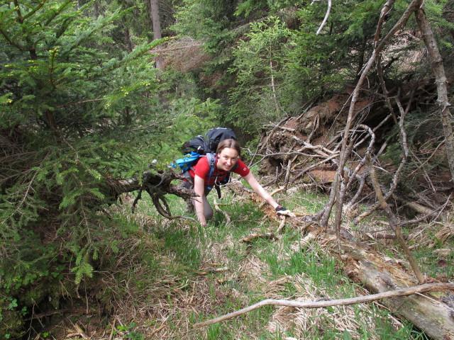 Carmen zwischen Peter Kofler-Klettersteig und Sonnenberg