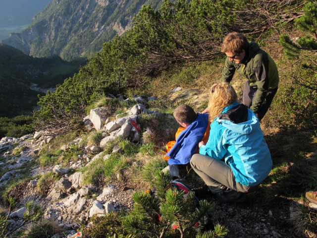 Erich, Sabrina und Christian am K&uuml;hplan (7. Juni)