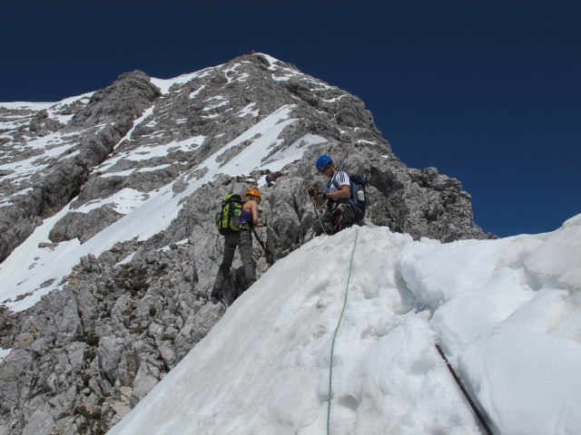 Bert-Rinesch-Klettersteig: Sabrina und Christian am S&uuml;dgrat (7. Juni)
