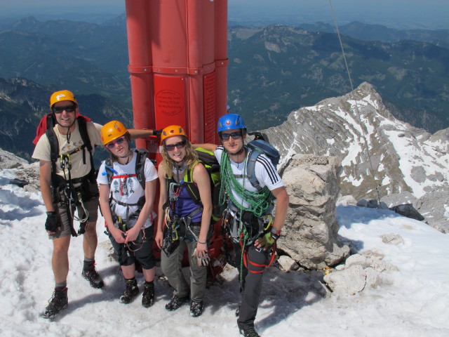 Ich, Hannelore, Sabrina und Christian am Gro&szlig;en Priel, 2.515 m (7. Juni)