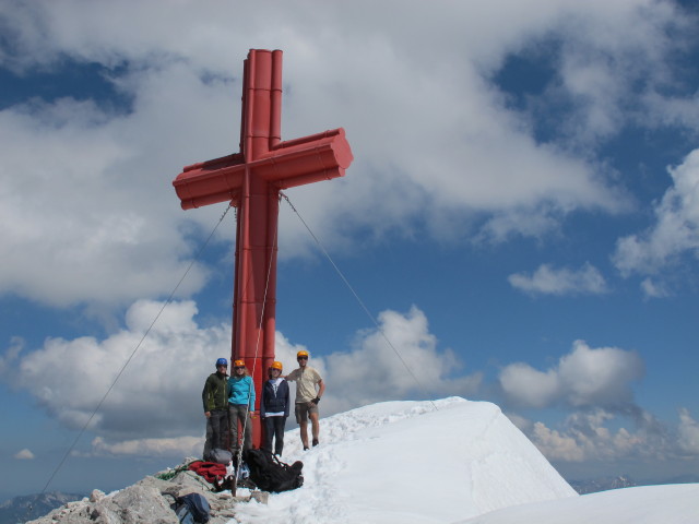 Christian, Sabrina, Hannelore und ich am Gro&szlig;en Priel, 2.515 m (7. Juni)
