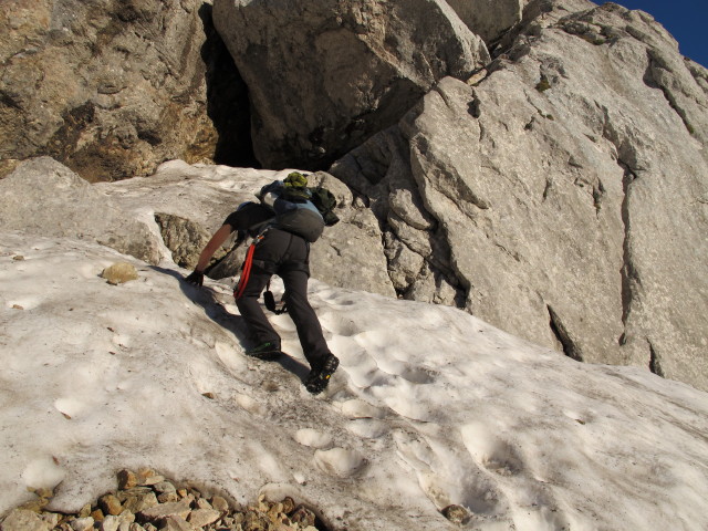 Tassilo-Klettersteig: Christian beim Einstieg (8. Juni)