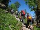 Erich, Petra, Doris, Katarina, Lukas und Hannelore auf Weg 201 zwischen Klinserfall und Kleiner Ofen (6. Juni)