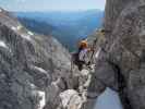 Bert-Rinesch-Klettersteig: Hannelore in der 2. steilen und langen Wandstufe (7. Juni)