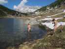 Ich und Christian im Elmsee, 1.620 m (8. Juni)