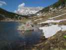 Sabrina und ich im Elmsee, 1.620 m (8. Juni)